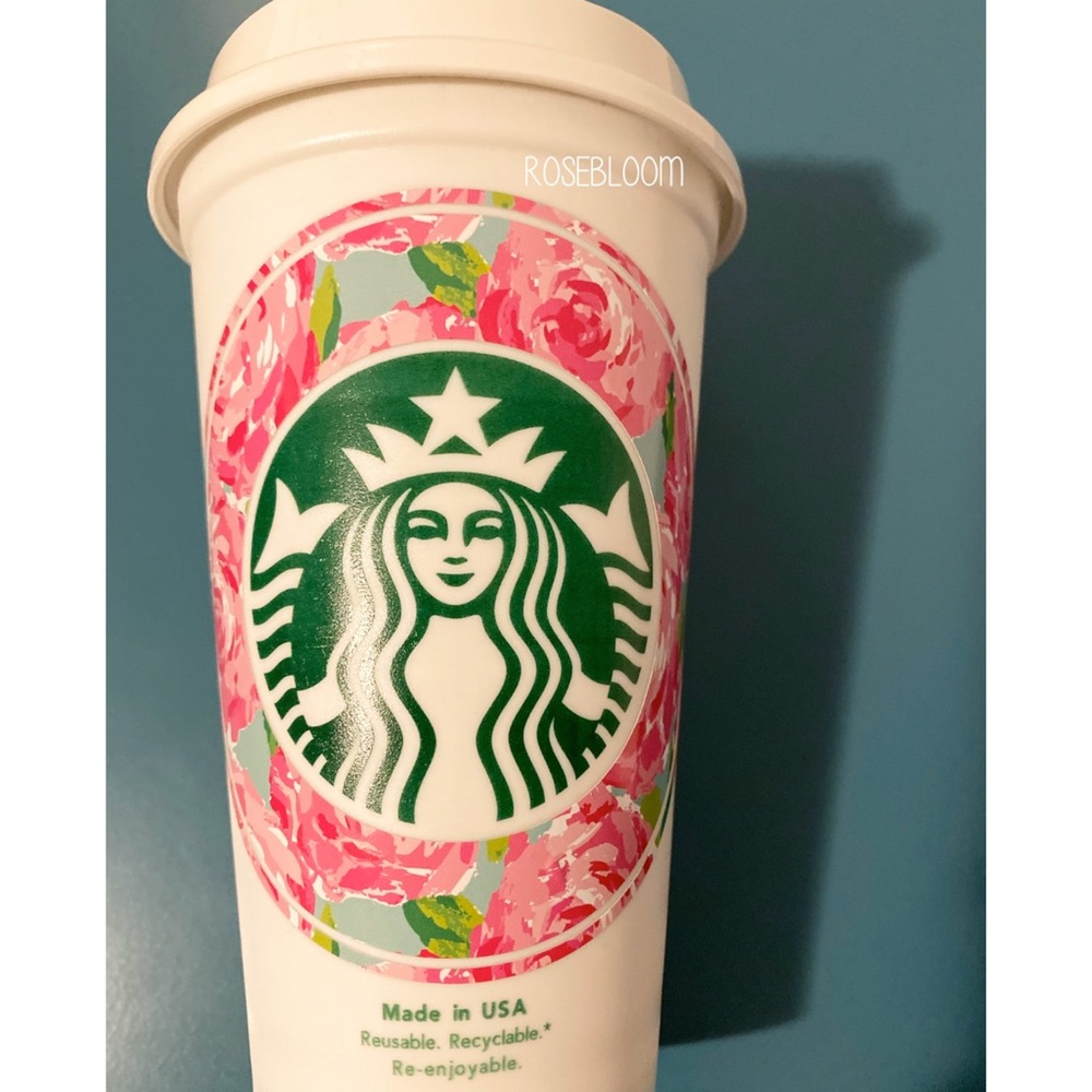 Lily Pulitzer design Starbucks hot cup